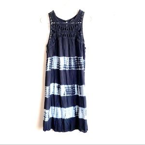 Nina Leonard Crochet Top Tie Dye Dress